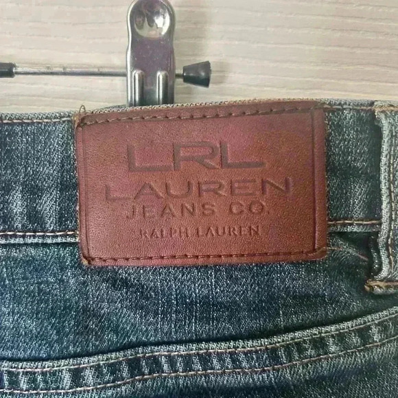 Ralph Lauren Lauren Jean Co Modern Straight Leg Jeans Dark Wash Womens 12 - Picture 5 of 9